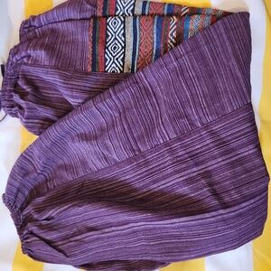 Purple Pants with Multicolor Pocket Brand New Never Worn
